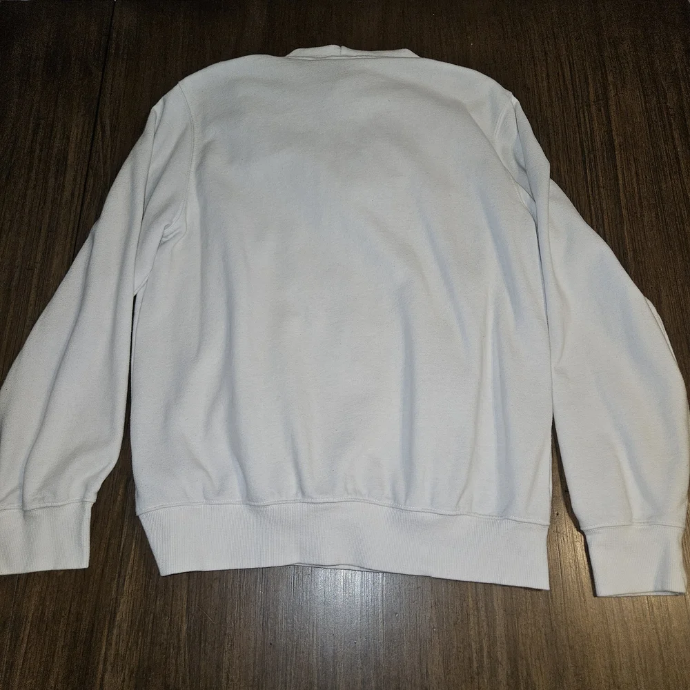 The North Face White Hoodie with Black Logo Size L